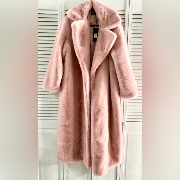 NWT Luxurious Pink Faux Fur Coat XL - Picture 5 of 7